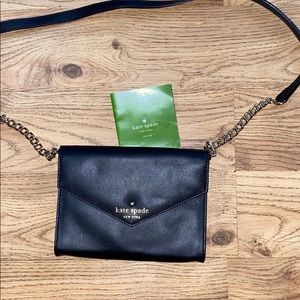 Kate Spade On A Chain Crossbody Clutch WOC Leather